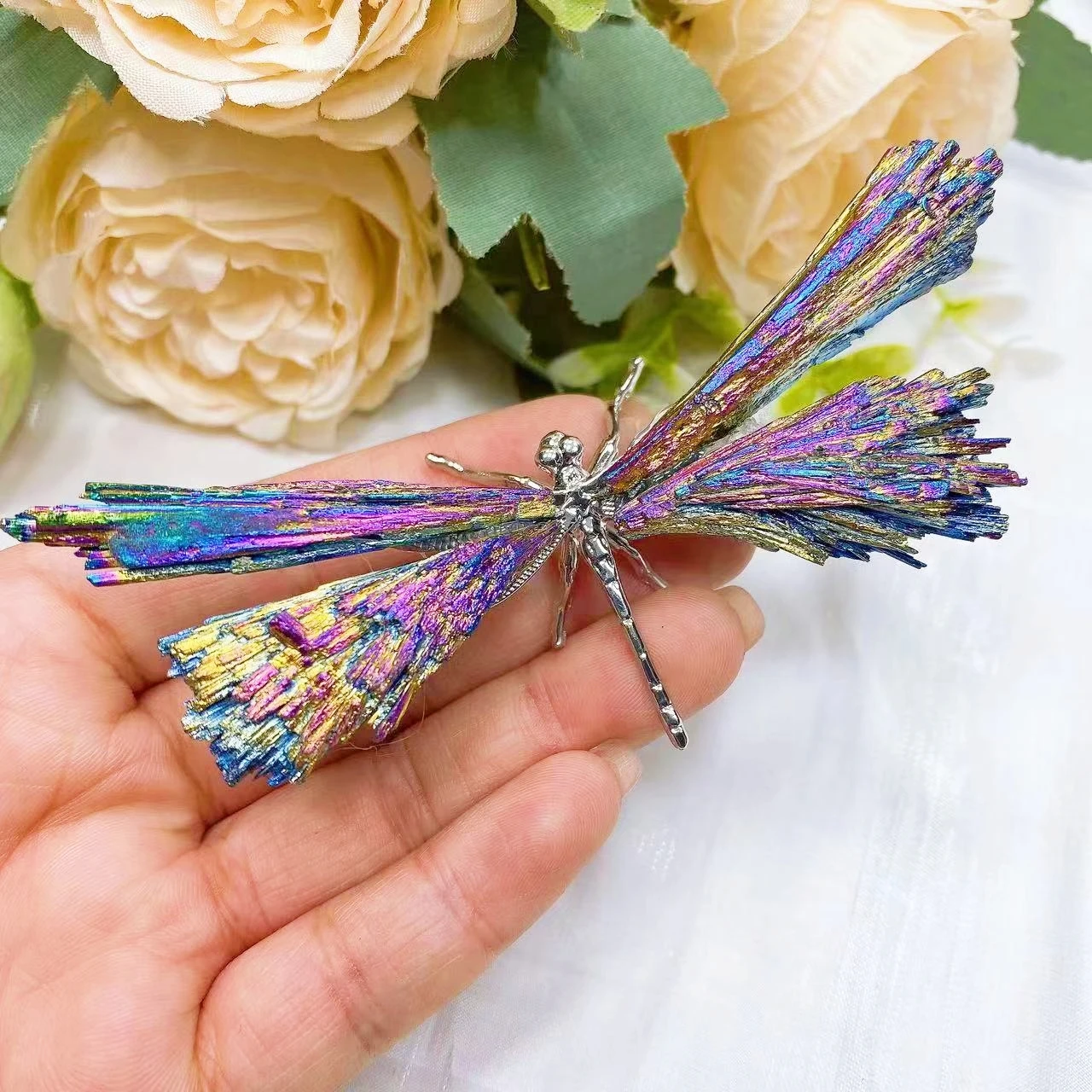 

Электропосаженный черный турмалин стрекоза