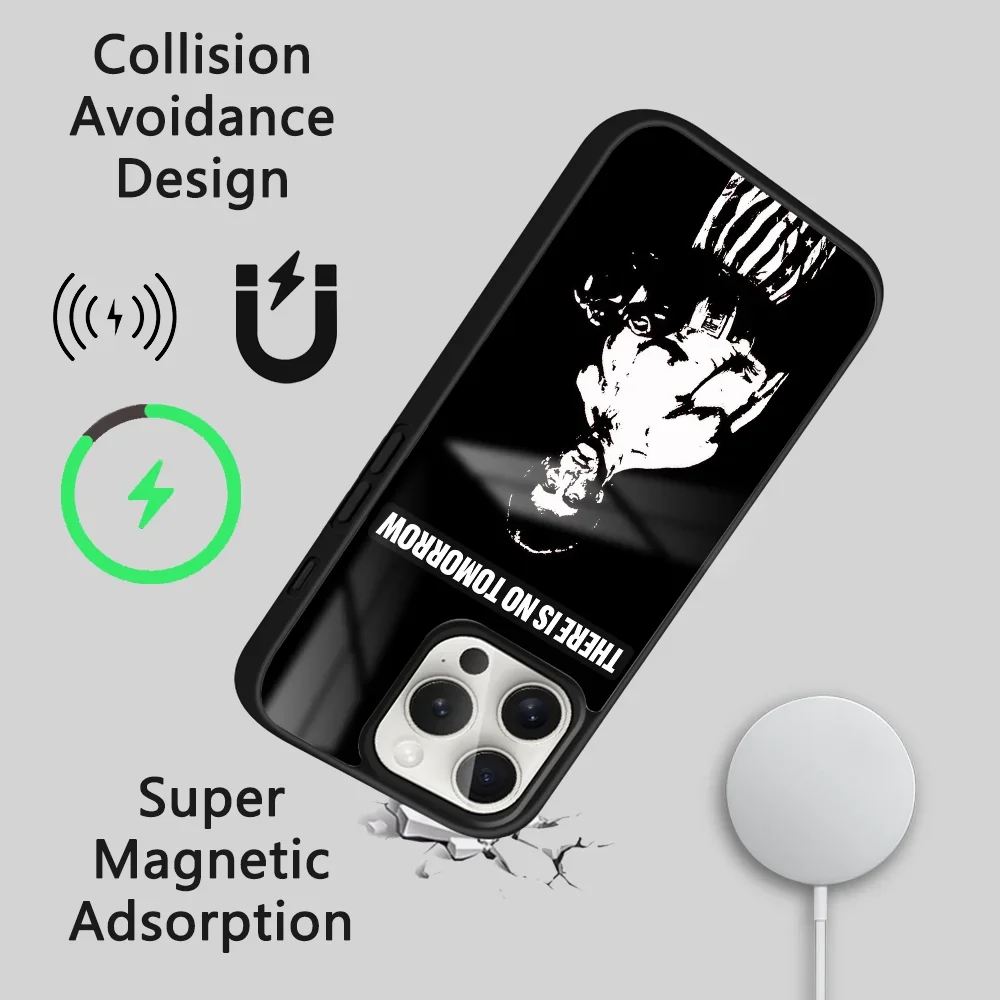 R-RockyS B-Balboa Phone Case For iPhone 16 15 14 13 12 11 Pro Max Plus Mini Magsafe Mirror Wireless Magnetic Cover