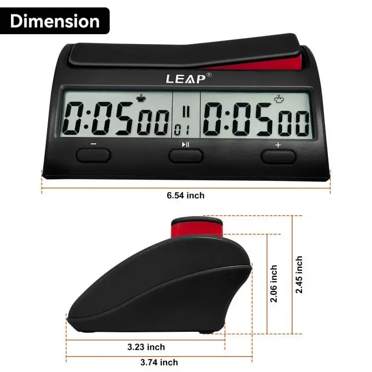 LEAP PQ9912 профессиональные цифровые Шахматные Часы Таймер обратный отсчет Новинка