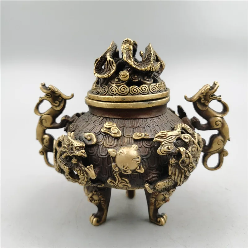 

Brass incense burner copper Kowloon incense burner decoration