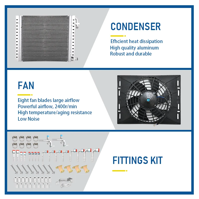 Универсальный электрический компрессор автомобильный кондиционер 12 В/24 В