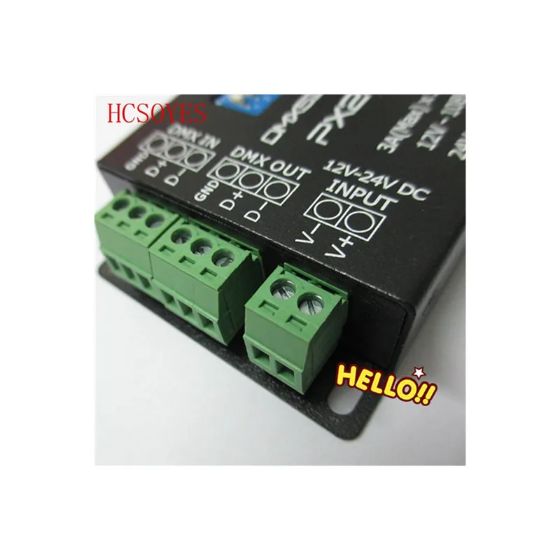 DC12V-24V PX24506 светодиодный драйвер DMX 512 декодер 9A усилитель для светодиодных фонарей