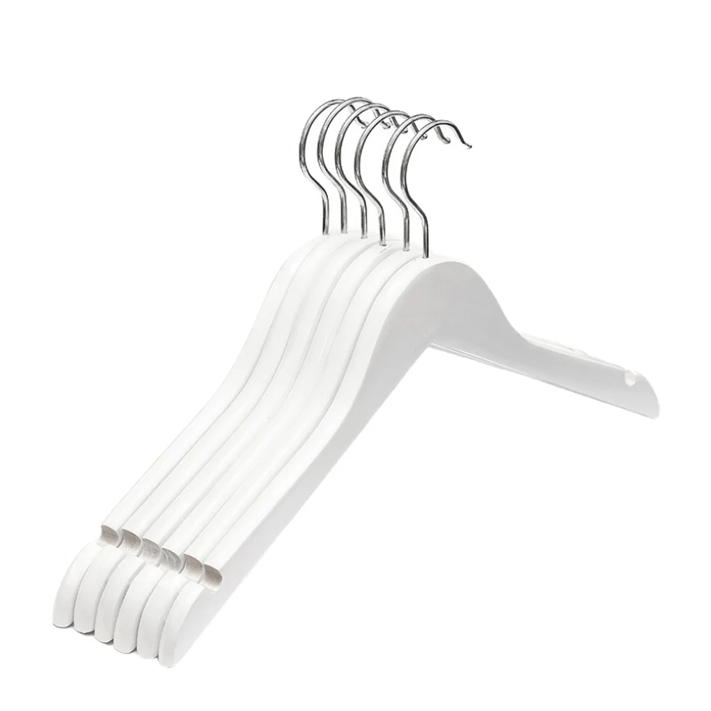 

8pcs Wood Garment Hanger White Coat Hanger Solid Wood Hangers Sweater Hangers Extra Wide Shoulder Wooden Hangers for Heavy