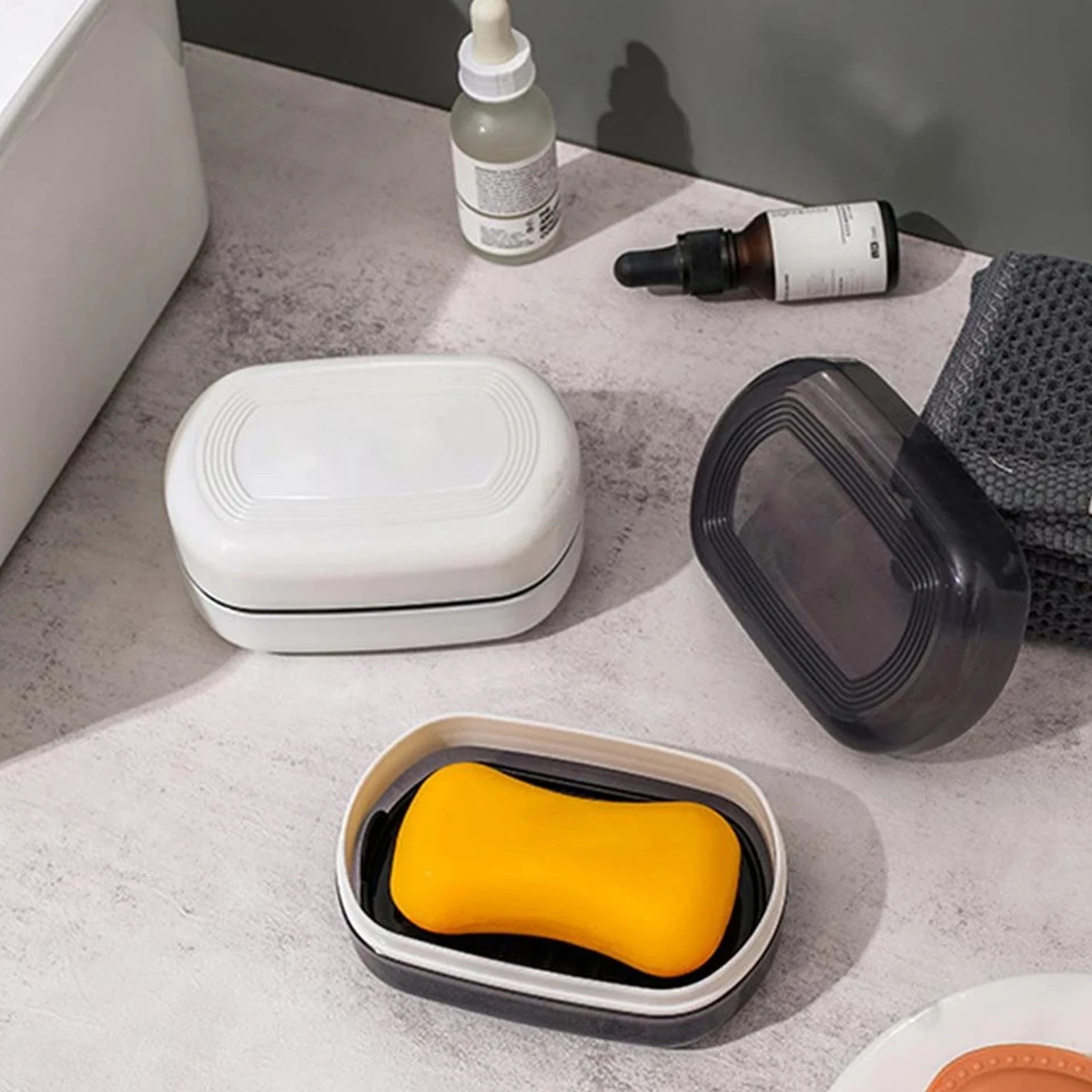 

Toilet Drain Soap Box With Lid Creative Travel Portable Soap Rack Bathroom Face Soap Box