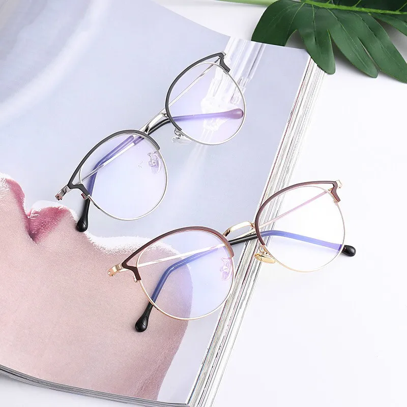 

Women's Blue Light Blocking Computer Glasses Cat Eye Anti Blue Rays Eyeglasses Female Plain Mirror Glasses Frame Eyewear