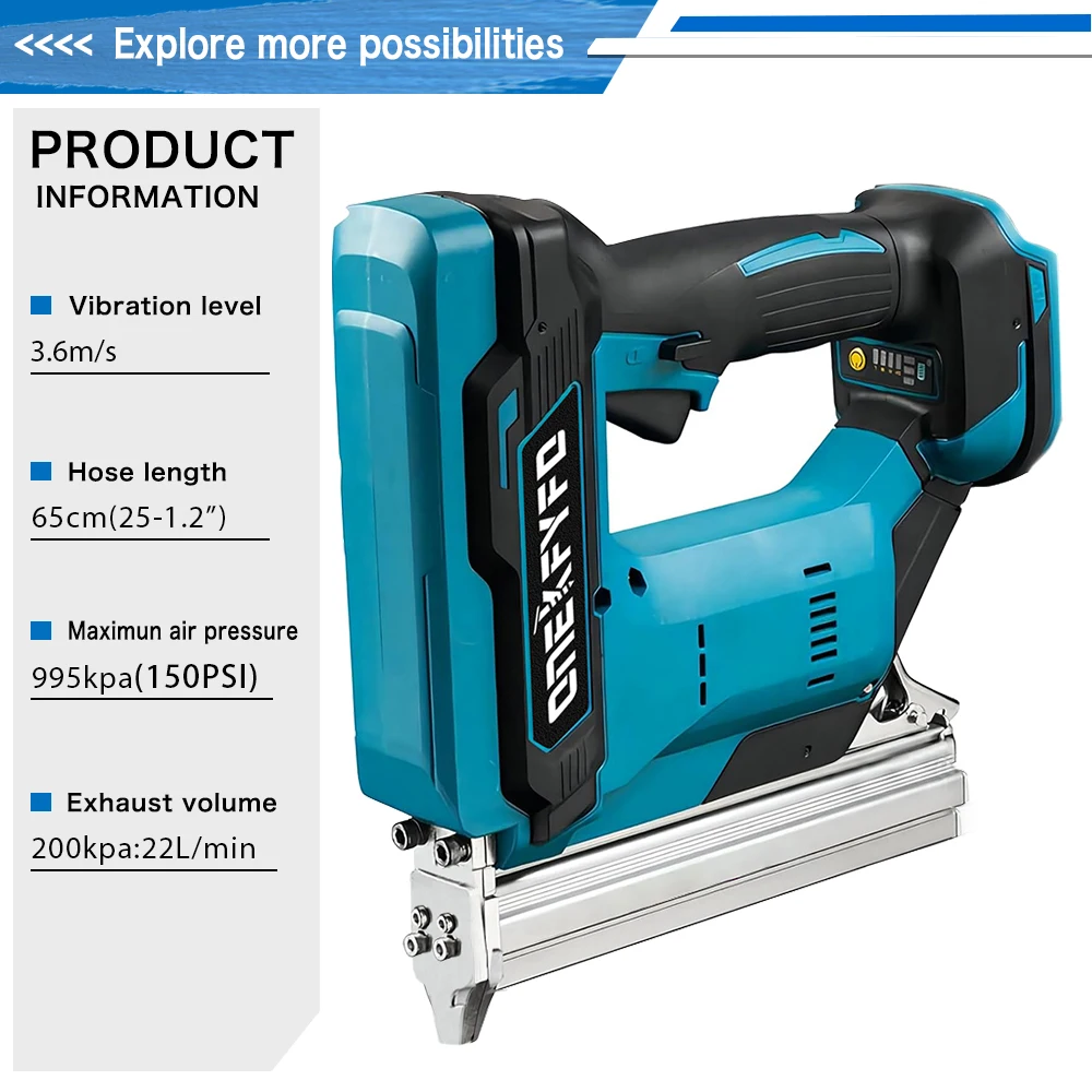Бесщеточный электрический пистолет для гвоздей 1022J U-степлер Беспроводные