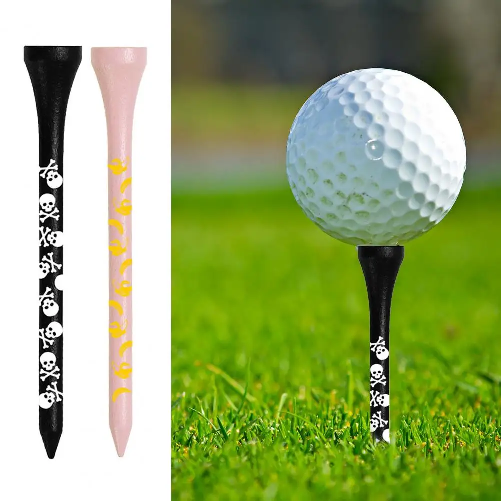 

10Pcs Tee Base Skull Print Increase Flight Distance Stable Low-Resistance Tip Stabilize Practice Training Golf Ball Holder Golf