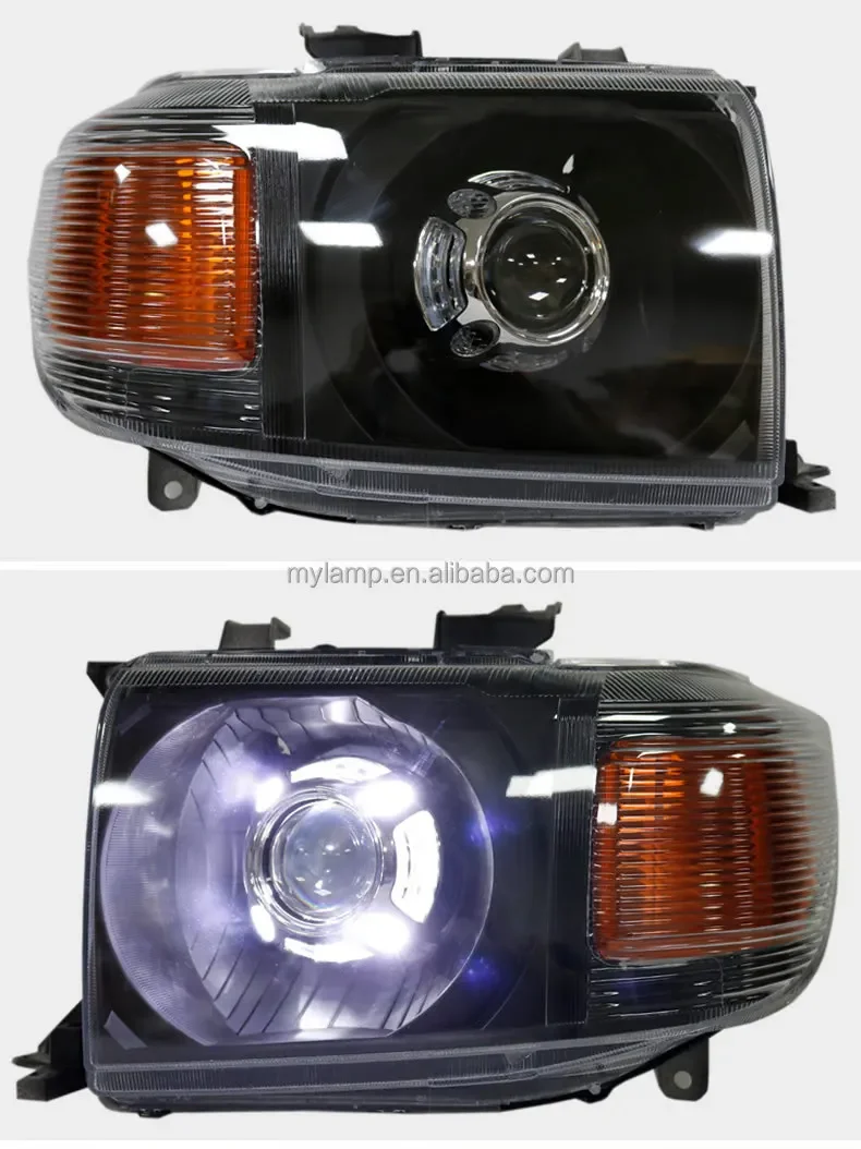 Фара в сборе для Toyota Land Cruiser LC 79 FJ79 с ангельскими глазками и биксеноновой линзой-проектором (art.: 3920dbcf98e70) - 3920dbcf98e70