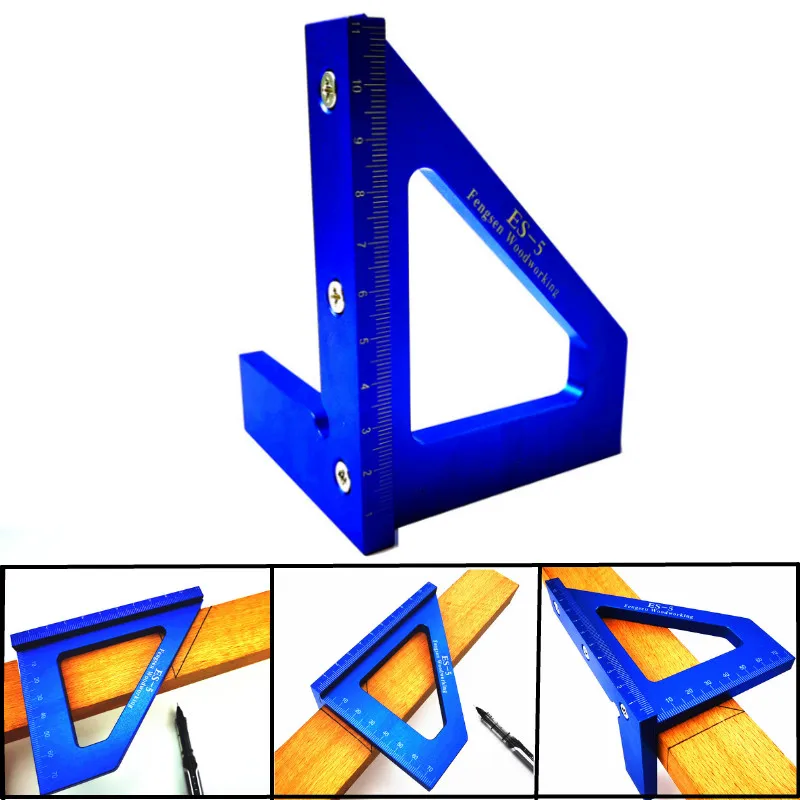 

Многофункциональная угловая линейка 45, 90 градусов, из алюминиевого сплава, точная квадратная линейка для деревообработки, маркировочный ма...