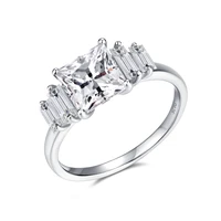 jovovasmile 925 silver moissanite ring 77 mm 2 carat princess cut vvs1 d color moissanite ring fine jewelry for woman