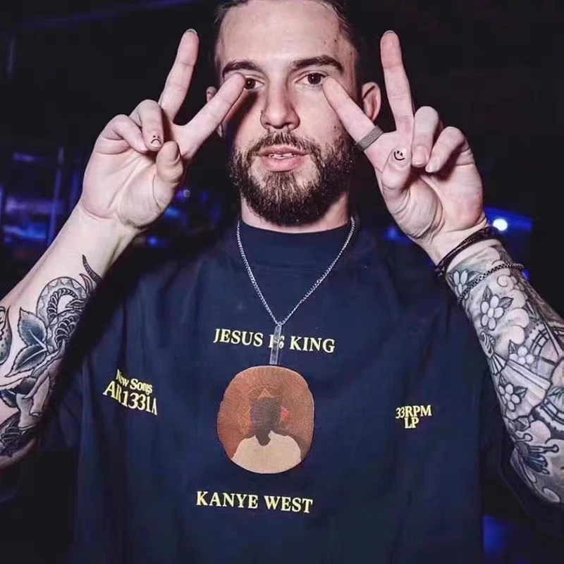 

Cpfm Kanye 2023ss New Jesus Is King Foam Lettering, High-Quality Cotton Short-Sleeved T-Shirts For Men And Women