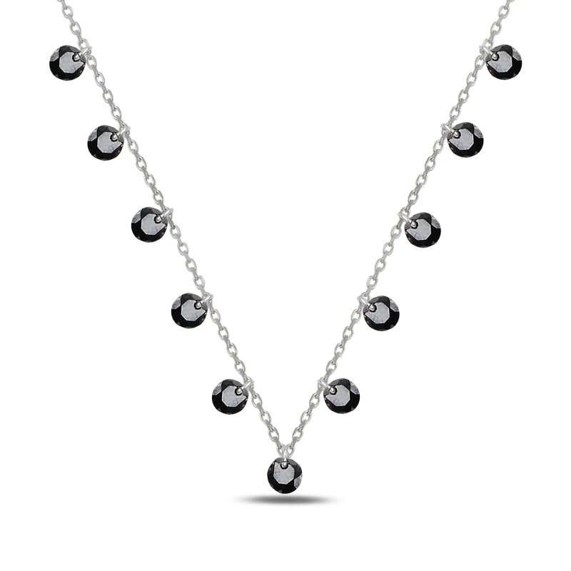 Offerte Argento Sterling 925 Rotondo Della Pietra Di Zircon Ciondola La Collana