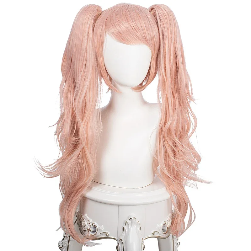 Danganronpa Dangan Ronpa Junko Enoshima Парик Светло-розовый термостойкий зажим для волос Конские