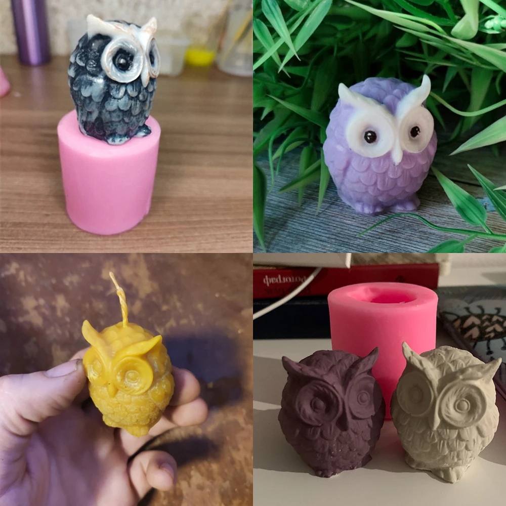 

3D DIY Silicone Fondant Owl Mold Cake Mould Cupcake Cartoon Soap Molds Cookie Craft Chocolate Baking Tool Kitchen Accessories