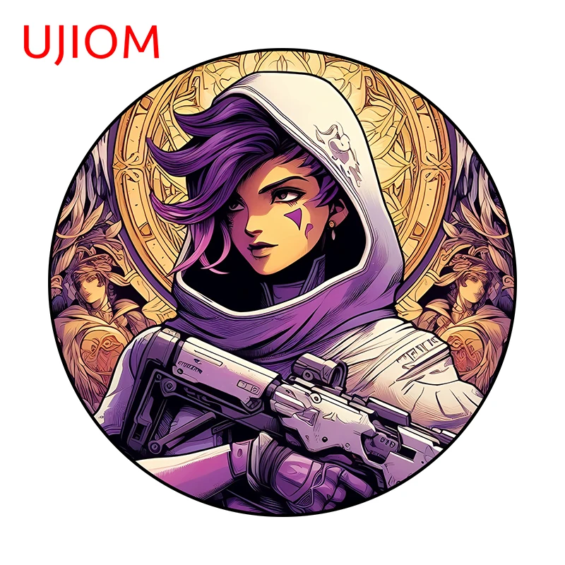 UJIOM 13 см X аниме Overwatch Sombra наклейки на стену с логотипом интересные для детской