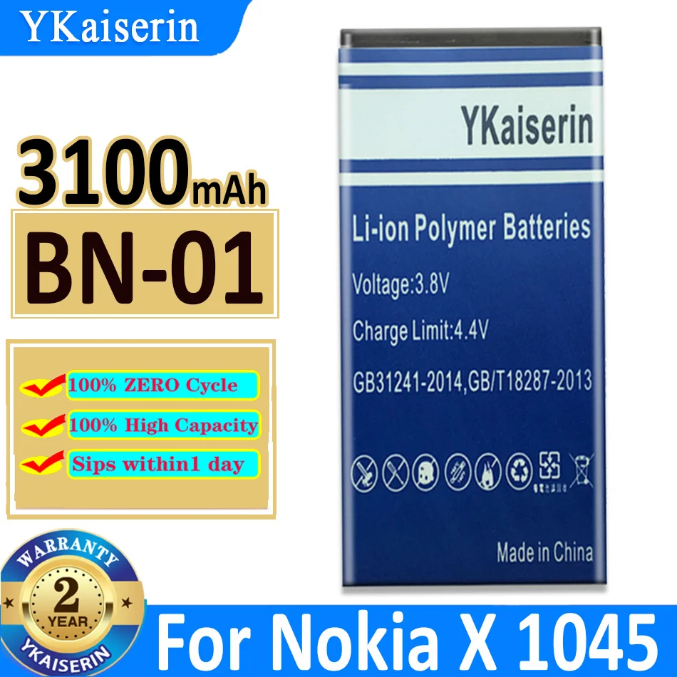 

Аккумулятор BN-01 BN 01 для Nokia Lumia X 1045 RM-980 RM 980 X2 X + Plus 1013 X2DS 3100 мАч новые батареи для телефона + номер для отслеживания