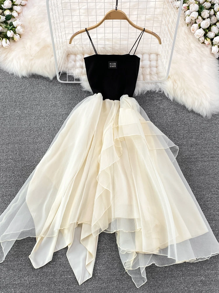 

Sexy Spaghetti Strap Dress for Women Party 2023 Vestidos De Fiesta Elegantes Para Mujer Sleeveless Irregular Evening Robe Summer