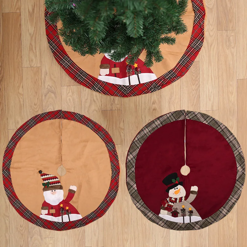 

Рождественское украшение на елку, Дед Мороз, фартук-снеговик, высококачественная ткань, диаметр 105 см