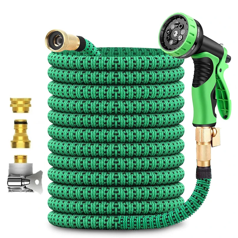 Garden Water Hose Expandable Double Metal Connector High Pressure Pvc Reel Magic Water Pipes for Garden Farm Irrigation Car Wash