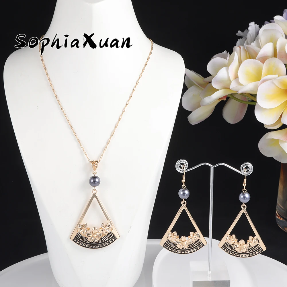 

SophiaXuan Fashion Necklaces 2022 Woman Gold Plated Accessories Jewelry Set Earings Elegant Women's Sets Earrings Designer Gift