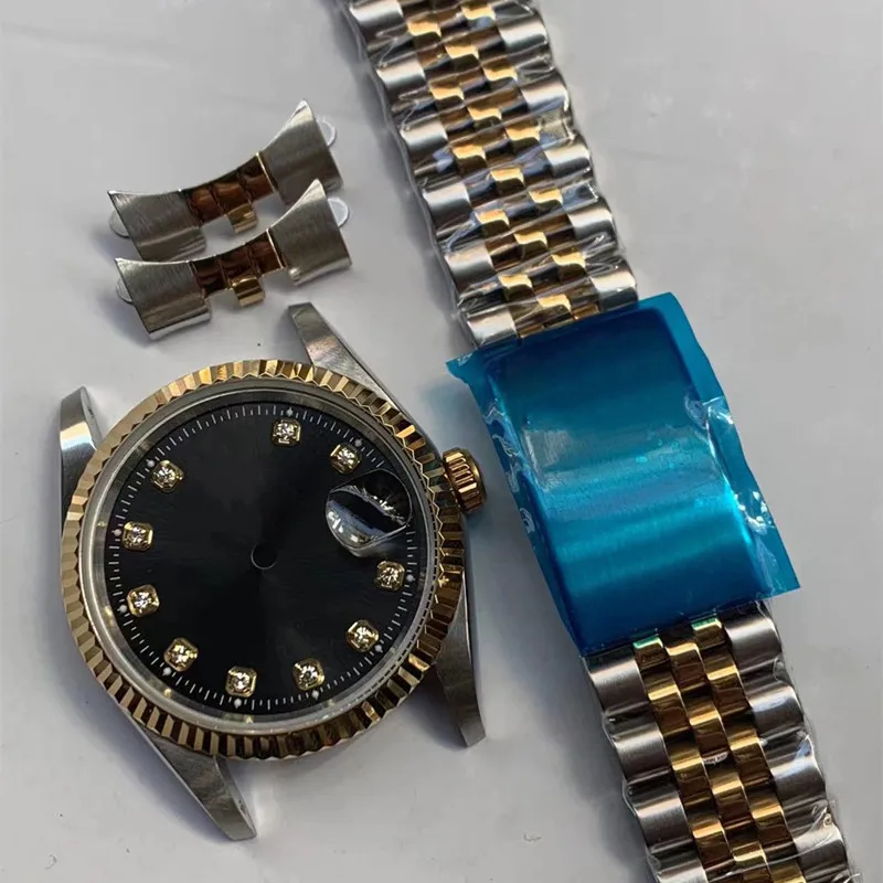 

36mm Assemble Mechanical Stainless Steel Watch Case Suitable 2836 2846 2834 8200 Movement dial Calendar Sapphire Waterproof