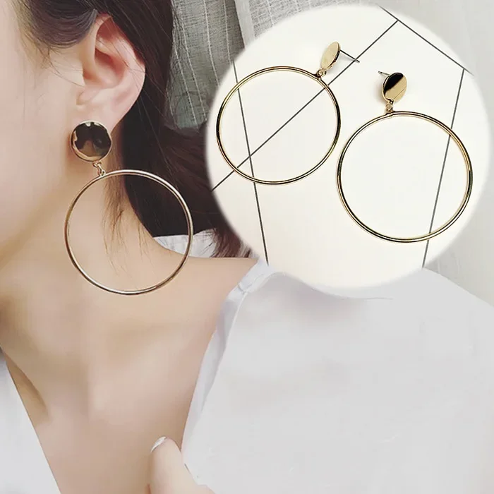 Винтажные геометрические серьги в корейском стиле уникальные преувеличенные