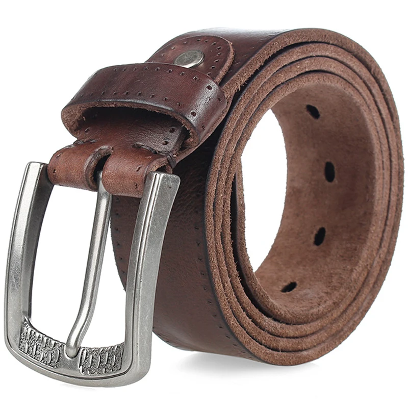 Men'S Genuine Leather Belt 1.5 Inch Wide Casual Dress Belt Classic And Fashion Design For Jeans Belt