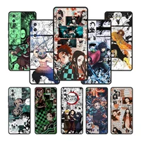 demon slayer paper cover case for samsung galaxy s20fe s20 fe s22 s21 s10 s9 s8 s7 plus lite 5g ultra shell fashion coque cell
