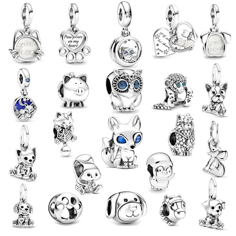 

Hot Sale Jewelry Women Fit Original Pandora Bracelets Beadeds DIY Charms 925 Sterling Silver Pulseras Para Parejas Fashion Beads