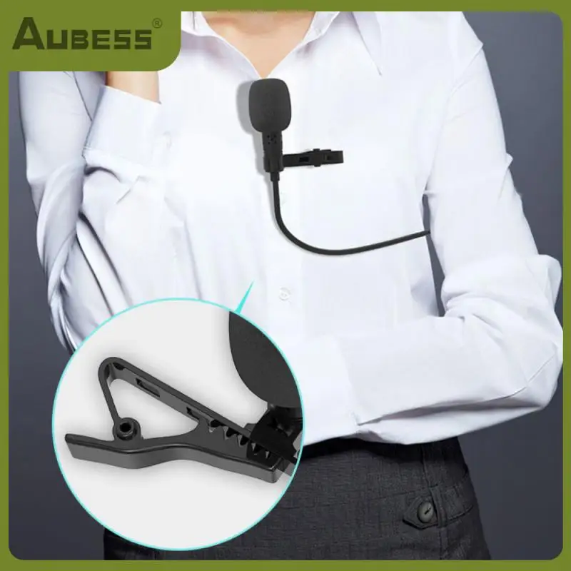 

Wired Microphone Noise Reduction For Phone Computer Broadcasting Microphone Mini Collar Clip Portable Microphone Audio Device