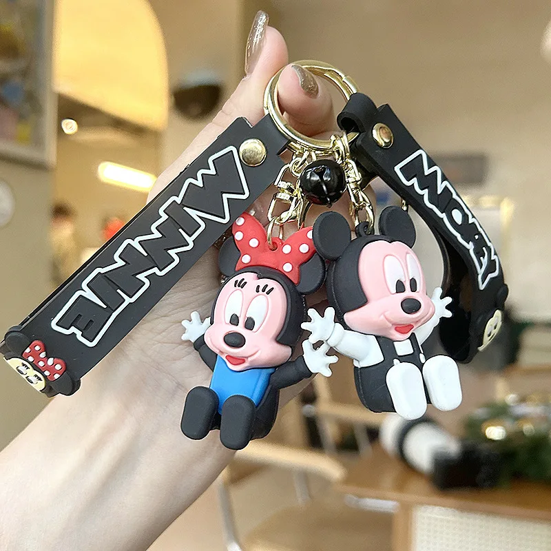 

Cartoon Disney Key Chain Pendant Cute Three-dimensional Mickey Minnie Figure KeyChain Couple Pendant Creative Christmas Gift