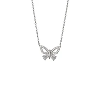 925 sterling silver butterfly necklace for girls senior feeling light luxury niche delicate clavicle chain new fashion choker