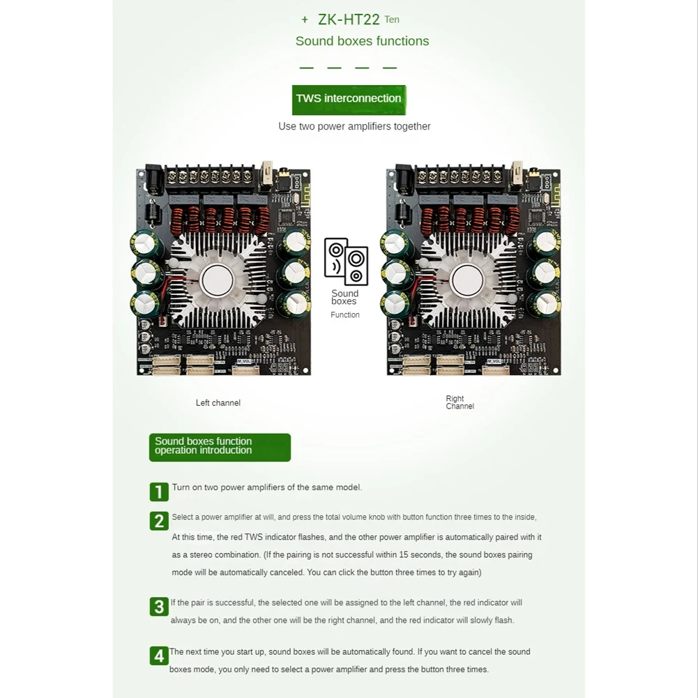 Плата усилителя Bluetooth TDA7498E 160Wx2 + 220 Вт