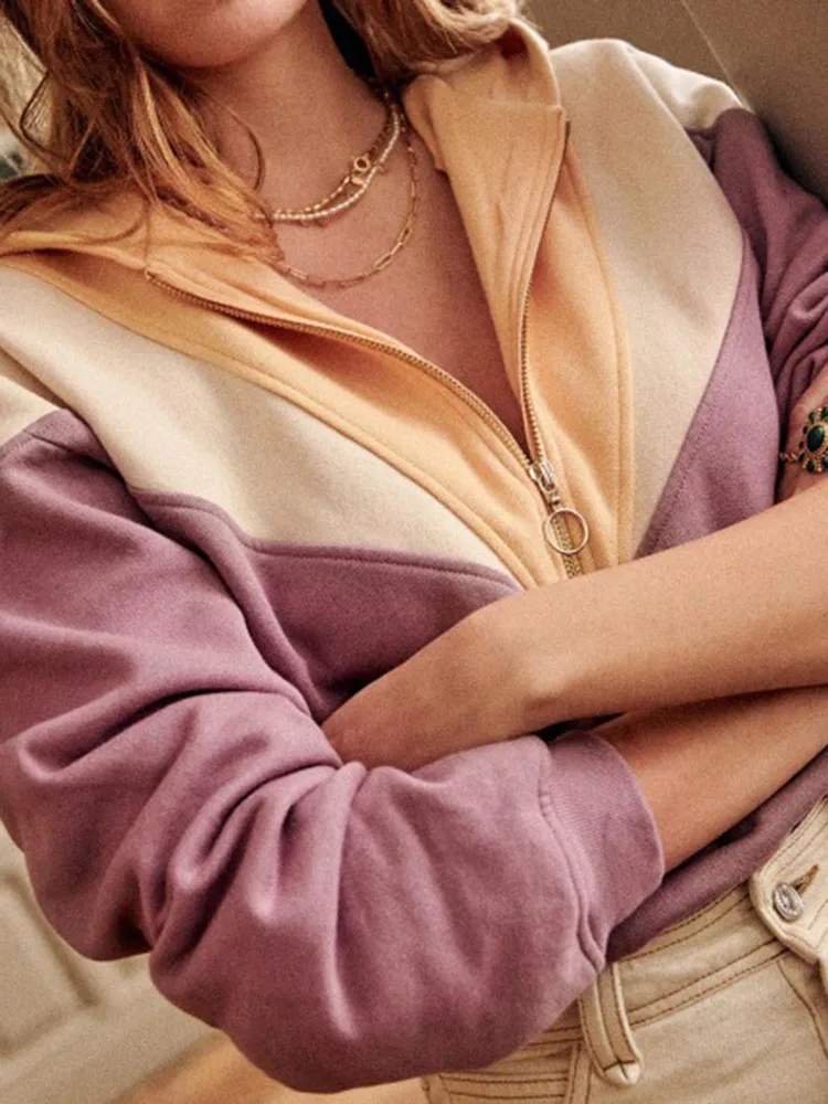 Свитшот женский весенне-осенний из органического хлопка с надписью