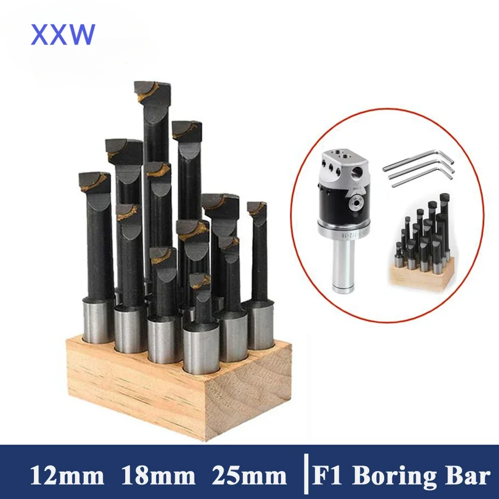 XXW F1 Расточные оправки 12/18/25 мм Набор 9/12/6 шт. расточных оправок с хвостовиком