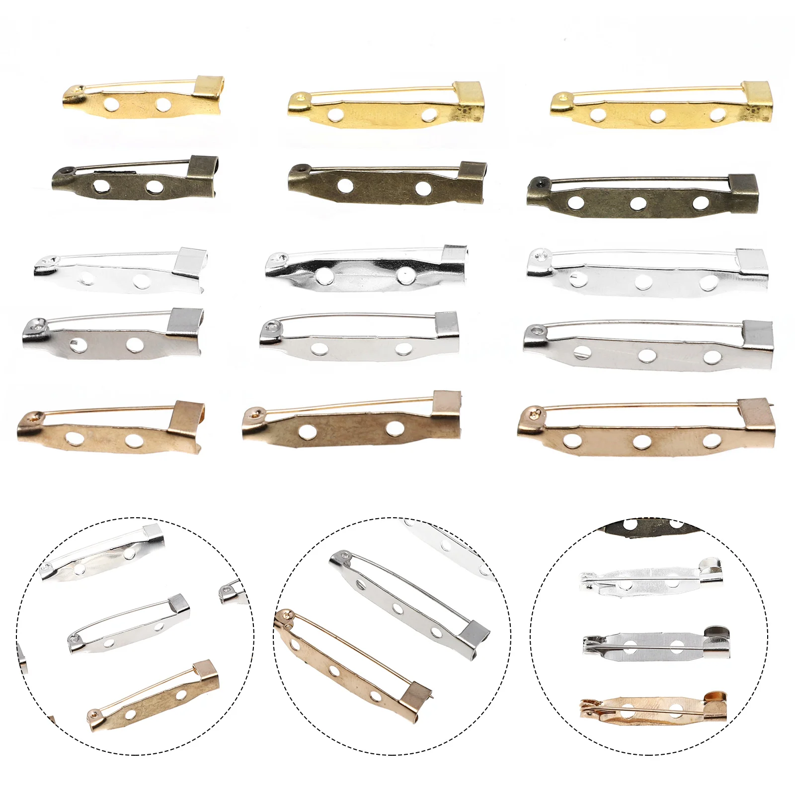 

150 Pcs Pins Clothes Easy Brooch Silk Scarf Holder Clamp Shawl Tighten Clothing Clip Iron Shirts Size Adjuster Fasten Clasp