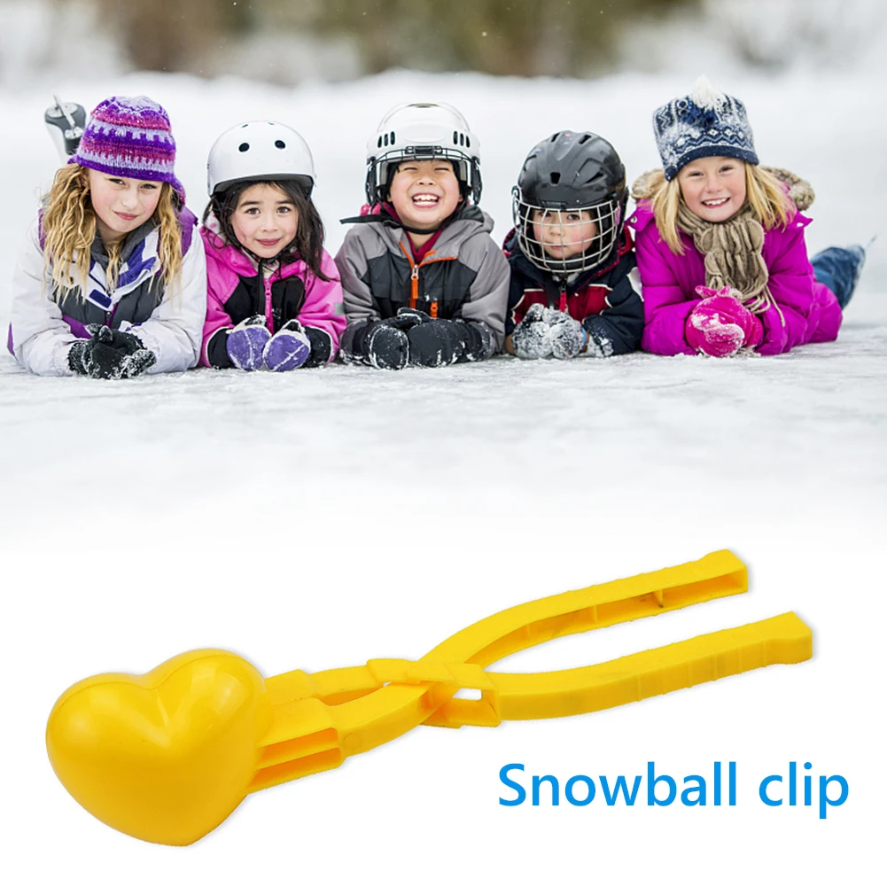 

Multifunctional Winter Plastic Snowball Maker Clip Creative Love Heart Shape Kids Outdoor Safety Snow Sand Ball Mold Toys
