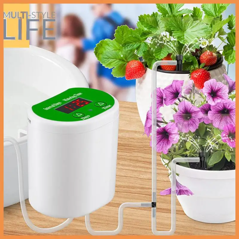 

1set Gardening Water Seepage Irrigation Timer Abs Water Pouring Device Rechargeable Battery Watering Water Sprinkler 14×13.5×6cm