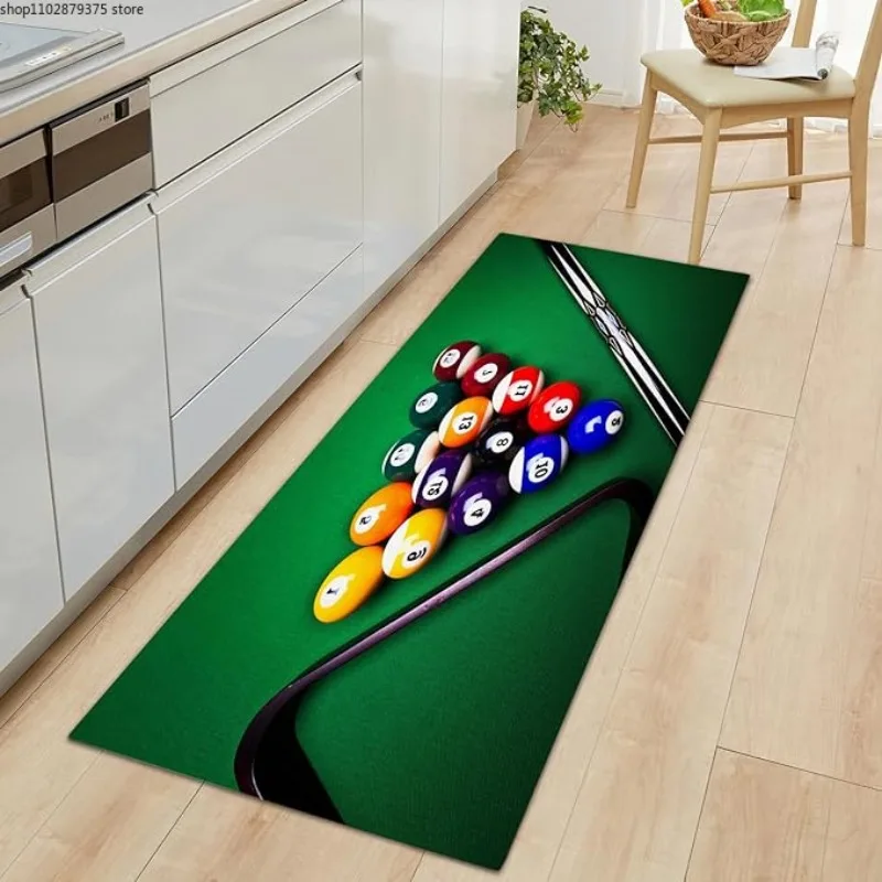 

Billiards Pattern Non-Slip Kitchen Rug 3D Digital Printing Billiards Carpet Door Mats Kitchen Bedroom Mat Room Bedroom Rug