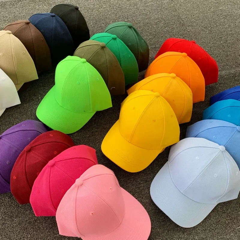 

Candy Colors Hat Adjustable Shading Summer Outdoor Sports Cotton Fashion Simple Baseball Cap Sun Protection Snapback Caps