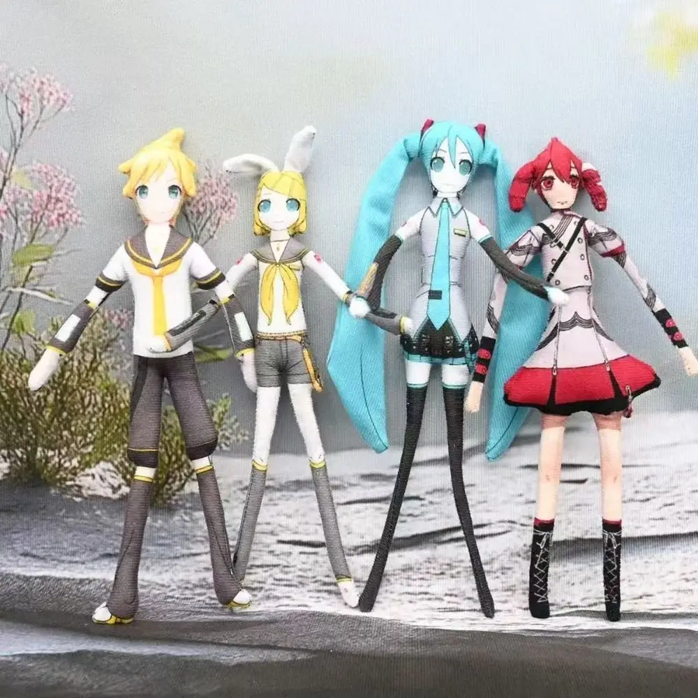 Kasane Teto Plush Anime Peripheral Twistable Shape Cotton Doll Hatsune Miku Stuffed Internal Wire Soft Cute Teto Plush Toy Gifts