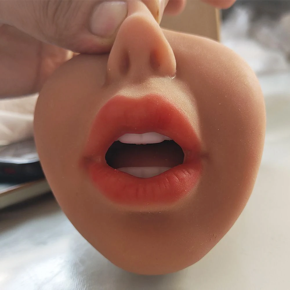 3-в-1 мастурбатор для минет Глубокая глотка рот Вагина анус секс-игрушки мужчин