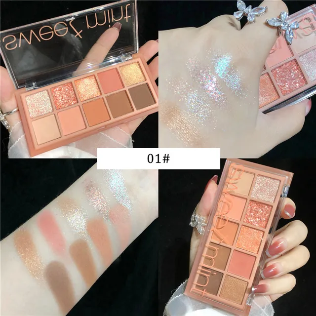 Sweet Mint 10 Colors Shimmer Matte Eyeshadow Makeup Palette Nude Glitter  Shiny Pigment Eye Shadow Long Lasting Makeup Cosmetic - купить по выгодной  цене | AliExpress