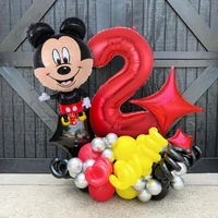 37pcs disney mickey mouse balloons set 30inch number foil air globos kids birthday party decorations baby shower helium balls