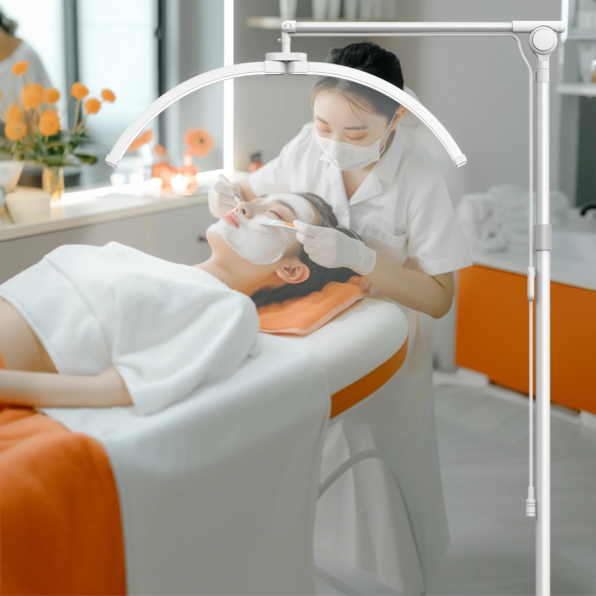 Светодиодный светильник для ресниц в форме полумесяца красоты ногтей и торшер