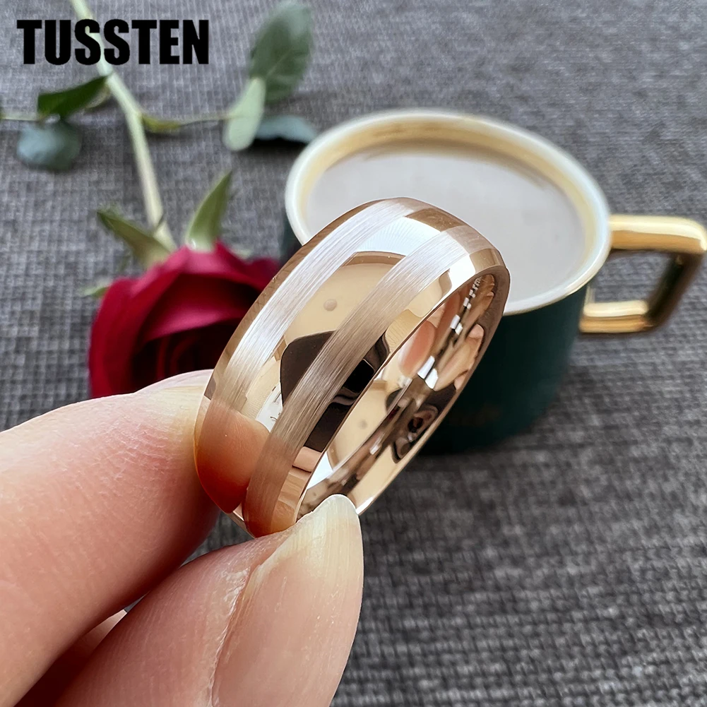 Кольцо из карбида вольфрама для мужчин и женщин 8 мм