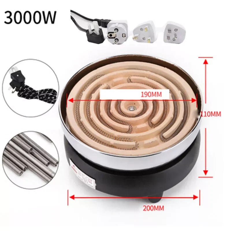 

220V Kitchen Lab mini Electric stove electric household furnace thermostat hot milk cooker travel Hot Plate Hot Cook Heater