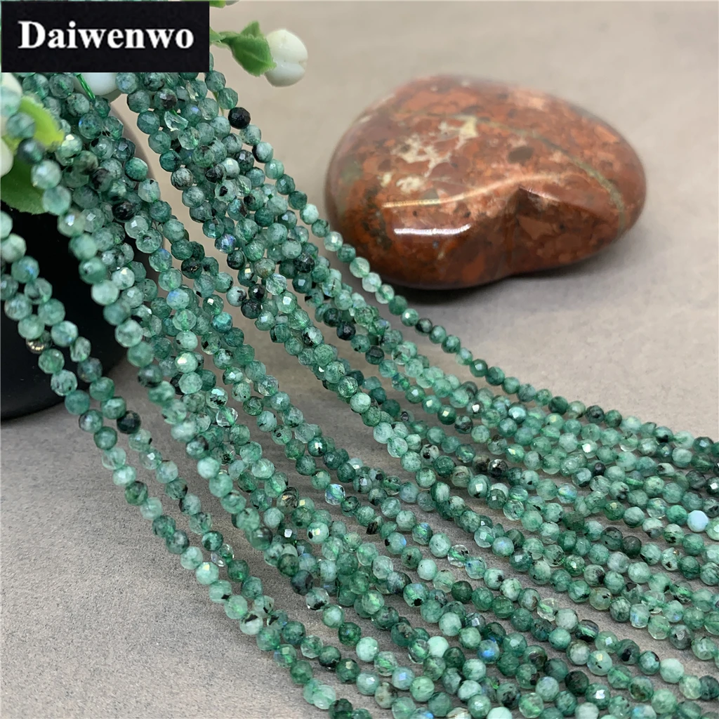 Натуральный камень, зеленый лабрадорит, граненые бусины, маленькие аксессуары для поделок 2/3/4 мм