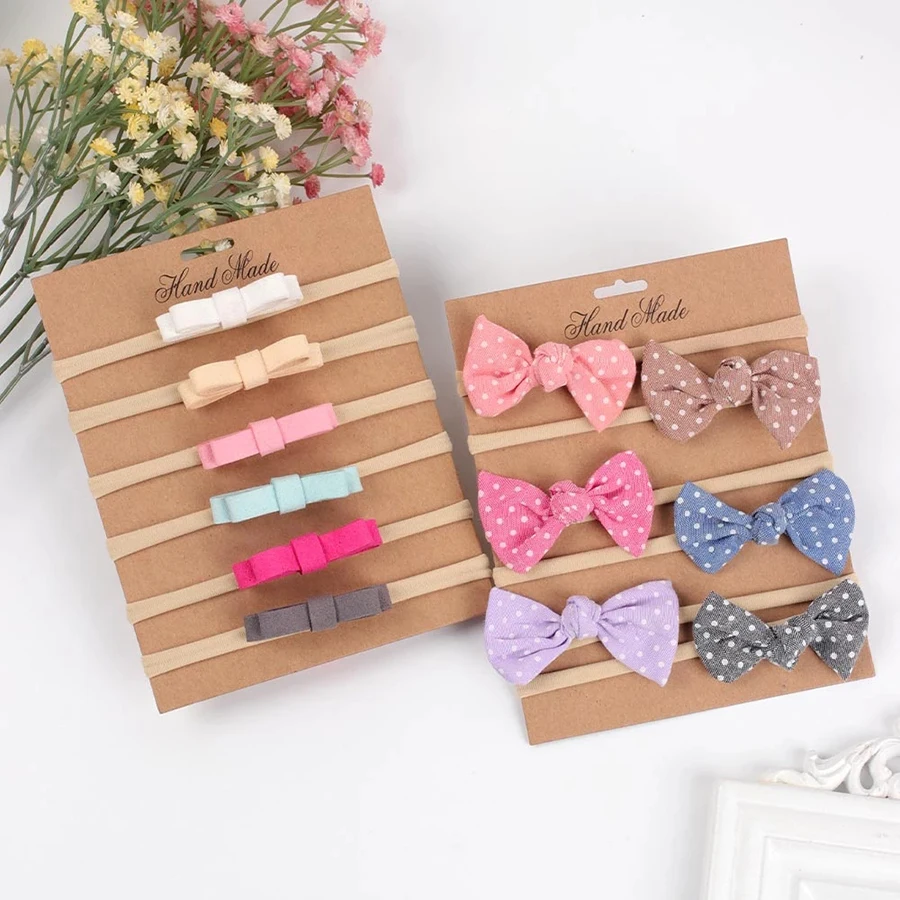 6 шт./компл. бабочки детские ленты для волос девочек модные блестящие аксессуары