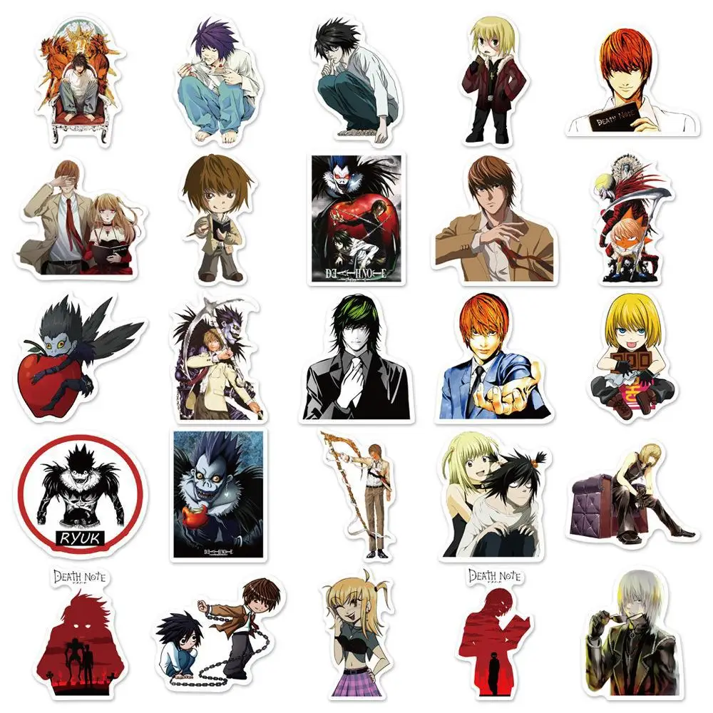 Stickers Kids Toys Aesthetic Stationery Death Note Japanese Anime Sticker Decals Notebooks Motorcycle Helmet Planner Bicycle images - 6